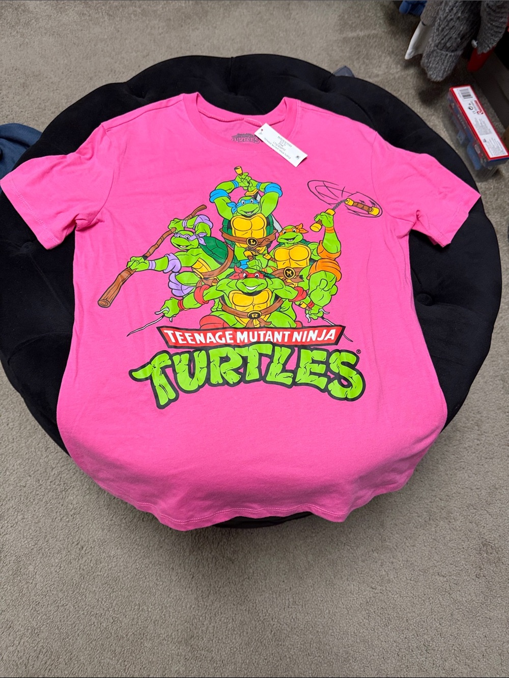 Nickelodeon Teenage Mutant Ninja Turtles Neon Pink Short Sleeve Tee